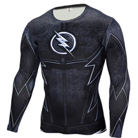 Superhero Compression T-Shirts - Men's Crew Neck - The Flash - Aesthetic Cosplay, LLC