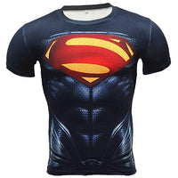 Superhero Compression T-Shirts - Men's Crew Neck - Superman - Aesthetic Cosplay, LLC