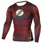 Superhero Compression T-Shirts - Men's Crew Neck - The Flash - Aesthetic Cosplay, LLC