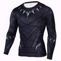 Superhero Compression T-Shirts - Men's Crew Neck - Black Panther - Aesthetic Cosplay, LLC