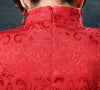 Red and Gold Phoenix Brocade Cheongsam Dress - Aesthetic Cosplay, LLC