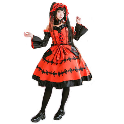 Date A Live Tokisaki Kurumi Astral Dress Cosplay Costume - Aesthetic Cosplay, LLC