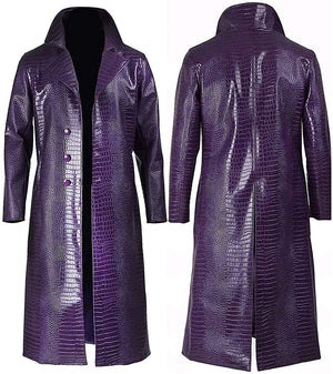 Suicide Squad Joker Patent Leather Coat - Aesthetic Cosplay, LLC