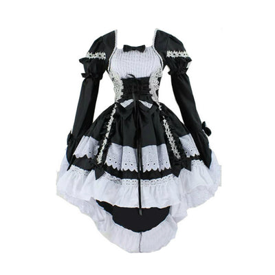 Classic Black and White Lolita Dress - Aesthetic Cosplay, LLC
