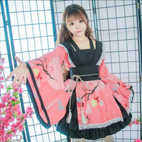 Pink Kimono Lolita Dress - Aesthetic Cosplay, LLC