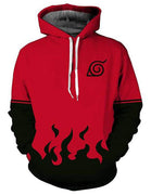 Naruto Red Flame Hoodie - Aesthetic Cosplay, LLC