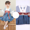 Childrens Chinese New Year Dress Short Sleeve Cheongsam Hanfu Dress Cute Costume for Girls
